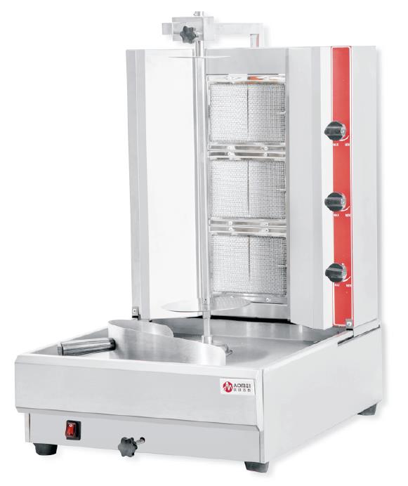 Commercial Electric Shawarma Machine with Stainless Steel Body and 220-240V Power