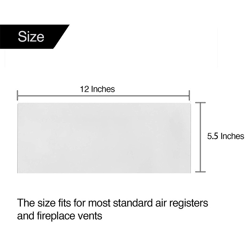 ISO Large White Magnetic Vent Covers Roll 12x5.5" Laminated With PVC