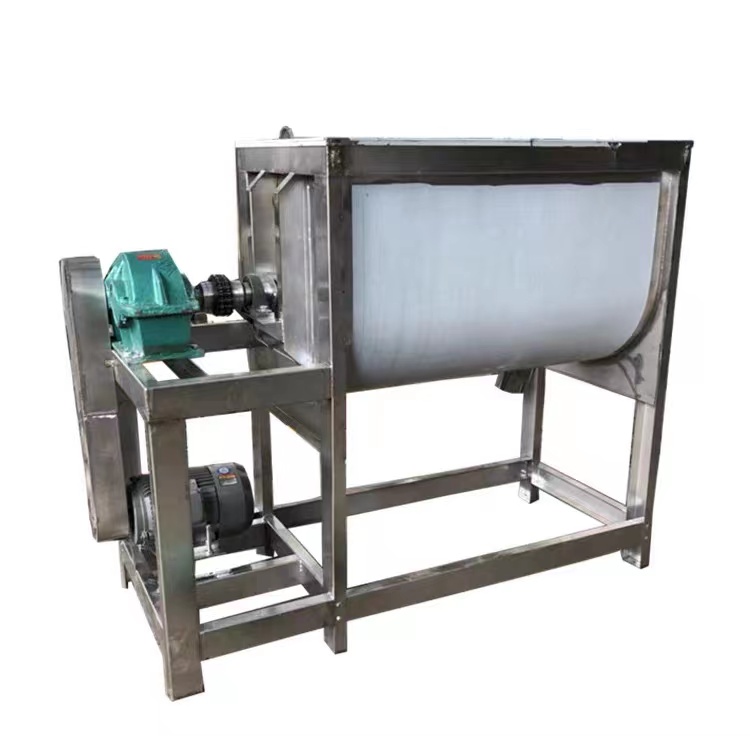 Stainless Steel Ribbon Blade Mixer In Viscous Powder Particle Mixing Machine