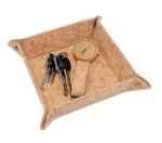 Eco-Friendly Vegan 8'' Natural Cork Tray for Jewelry, Key Phone, Coin Box