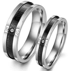 Wholesale Tagor Jewelry Super Fashion 316L Stainless Steel couple Ring TYGR109 from china suppliers
