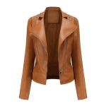 Women′s Rivet Faux Leather PU Jacket, Studded Rivet Punk Biker Moto Fashion