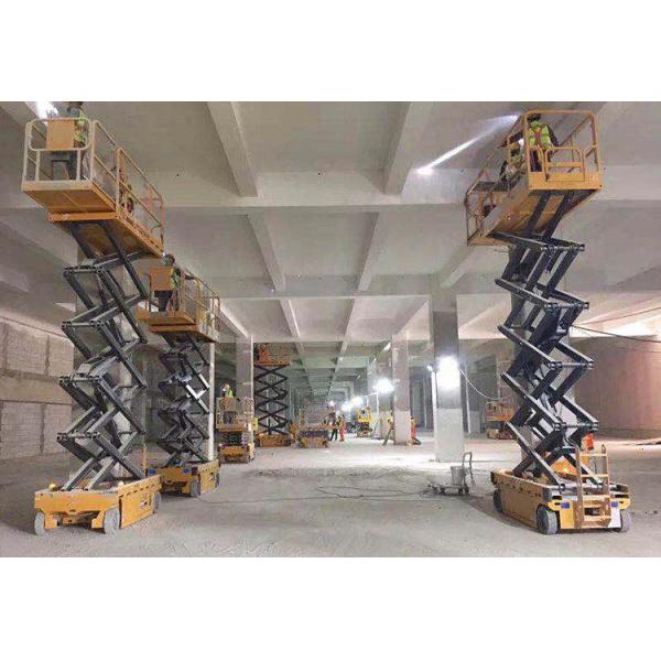 4-wheel Drive 12m Hydraulic Mobile Electric Scissor Lift Platform Electric Motor