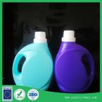PE 2 L Laundry detergent bottles in pink blue green color treatment pump