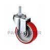 Buy cheap Red Polyurethane Tread Wheels Iron Core Wheel Threaded Rod 4 Inch Swivel Casters from wholesalers