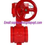 D81X ductile iron butterfly valve handle operated