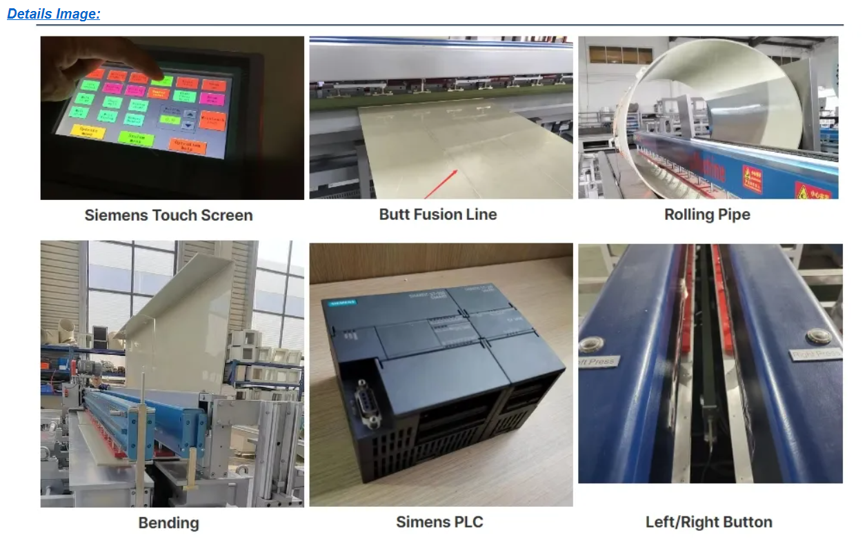 Efficient Plastic Sheet Welding And Bending Machine For Plastic Storage Tanks
