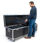 Aluminum Fireproof Plywood Utility Flight Case With Wheels Latches Road