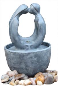 Wholesale Home Decoration Cast Stone Fountains Small Abstract Figure Nude Couple Water Fountain from china suppliers