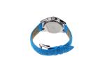 Blue Ladies Quartz Stainless Steel Watch Genuine Leather 10ATM 8 Pcs Stones Mark