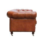 1 2 3 4 Seater Tan Leather Chesterfield Style Sofa Home Furniture