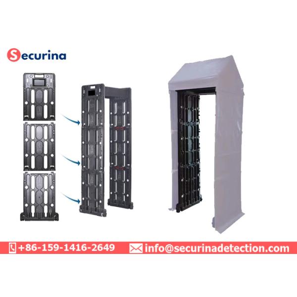 Foldable Walk Through Security Detector IP67 Waterproof With Mobile Control APP