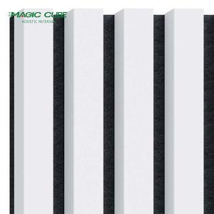 Wholesale 2400*600*21 mm White Slat Wooden Acoustic Panel for Interior Wall Veneer Soundproofing from china suppliers