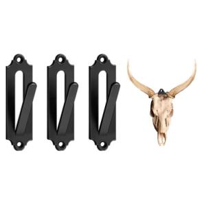 Wholesale European Style Indoor Outdoor Skull Hanger Wall Mount Bracket with Black Deer Hanger from china suppliers