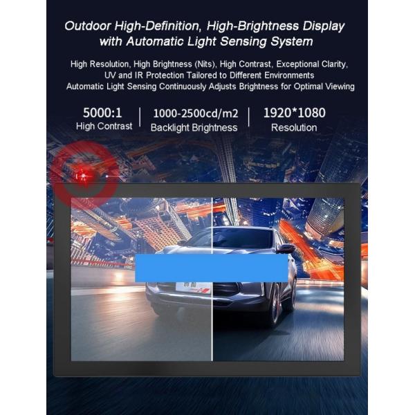 Metal Case LCD Touch Screen 15.6 Inch Embedded Touch Industrial Panel 250 Cd/㎡