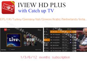 Wholesale free test 3 days iview HD Plus APK watch UK,DE,Italia,France,Greece Turkey,Cyprus,Russia Channels support 7Days Catch up from china suppliers