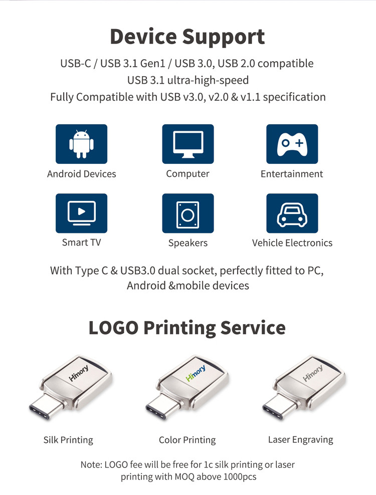 BSCI 2 In 1 32gb Otg Usb Flash Drive 3.0 Type C