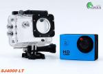 SJ4000 Waterproof Motorbike Helmet Camera 720P , 120 Degree Blue Gopro Cycling