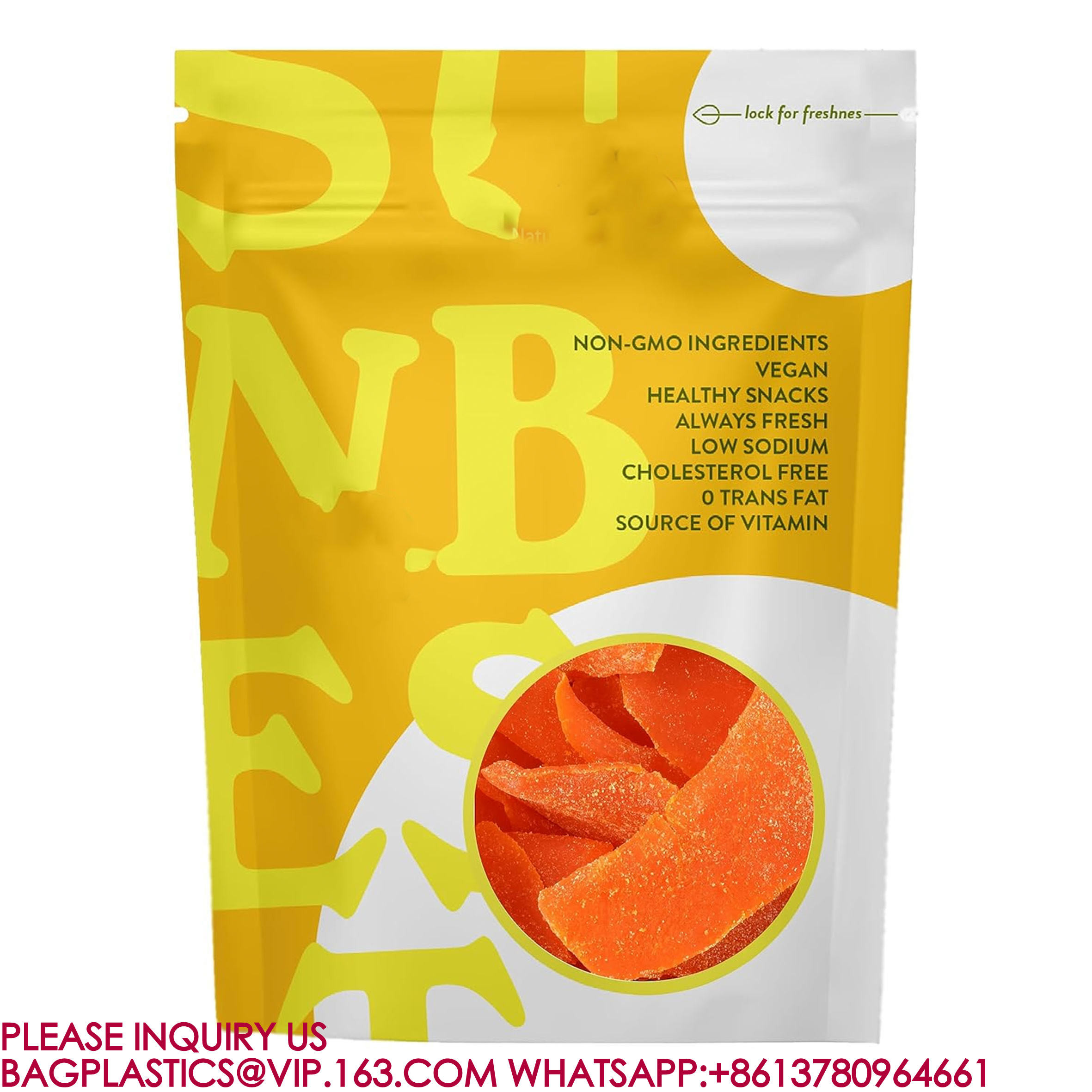 Biodegradable Pouches Zipper Lock Aluminum Bag Coffee Tea Dried Fruit Snack Packing Bag