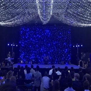 Wholesale 4*6M Blue And White LED Star Curtain Backdrop For Night Club LED Curtain Light Cloth from china suppliers