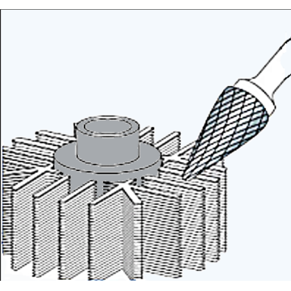 SM-42M DC Low-Temperature Cooling Tungsten Carbide Burr for Heat-Sensitive Materials with Double Cut Design