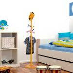Cartoon Wooden Children'S Coat Stand , 135 Cm Kids Hat Stand For Playroom