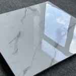600*600mm Living Room Glazed Ceramic Tiles Super White Marble With Glod Vein
