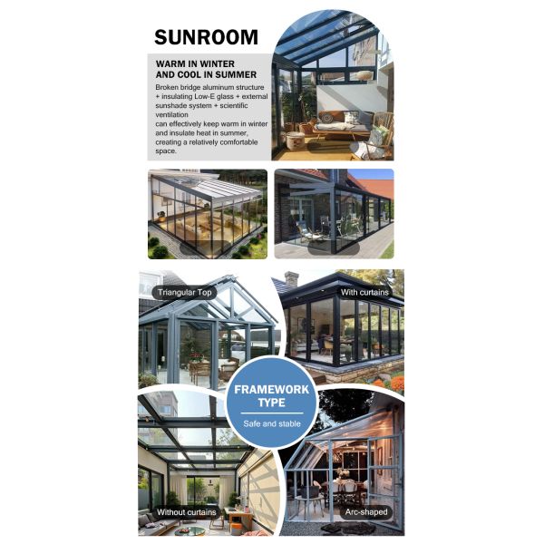 Sunroom Suitable for Waterproof Conservatory Terraces Gardens Window Making Sunroom