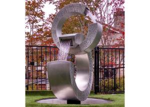 Wholesale Brushed Finish Stainless Steel Water Feature , Outdoor Water Fountains from china suppliers