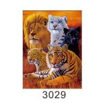 30x40cm Size 3D Pictures Of Animals 0.6mm PET Material Durable
