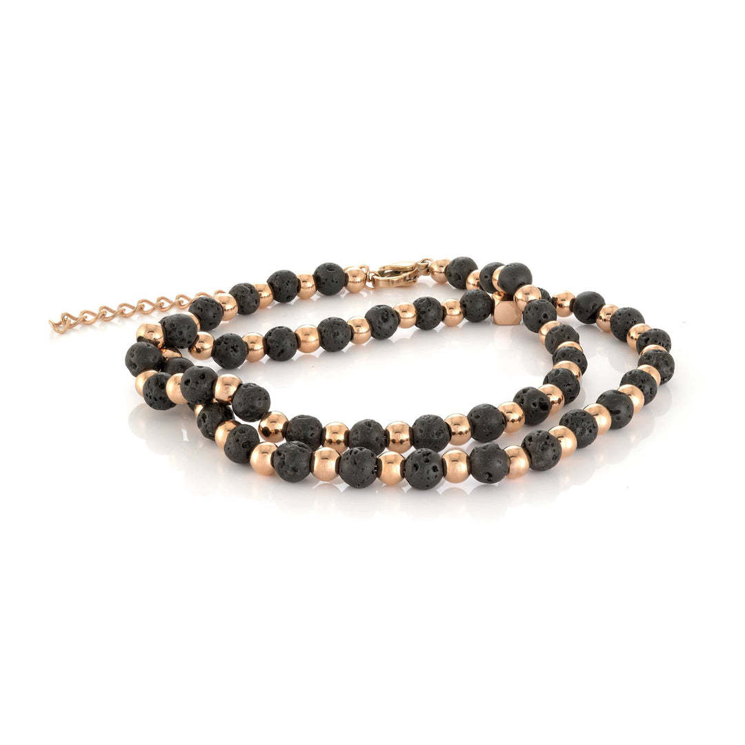 Men's 316L Stainless Steel Bracelet With Stone Beads Metal Ball Pattern For Gift Jewelry