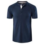 Summer New Cotton Loose Round Neck Men's Short Sleeve Solid T-Shirt
