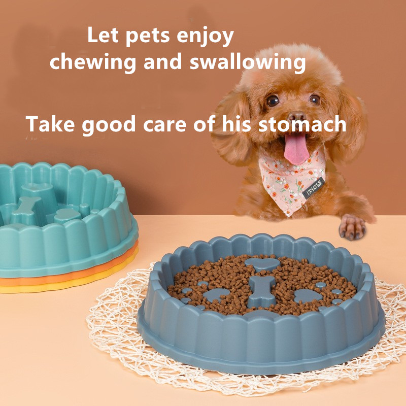 Anti Choking Spill Slow Food Bowl Small Medium Dog Feeding Bowl