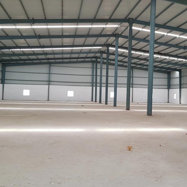 Prefab Steel Structure Workshop Multi-Span with Crane Support
