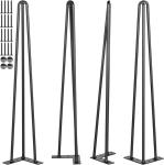 880Lbs 30 Inch Hairpin Table Legs 3 Rods Metal Coffee Table Legs