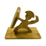 Bamboo Wood Kitchen Soldier Shield Shape Knife Holder Knife Block Holds 6 Knives