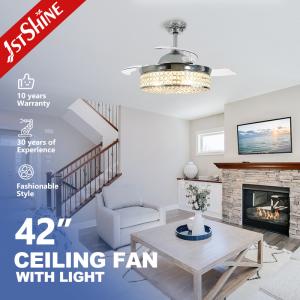 Wholesale Home Hotel Office 42&quot; Blade Size Ceiling Fan with Low Energy Crystal Light and AC Motor from china suppliers