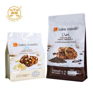 Wholesale Customized Flat Bottom Cookie Packaging Pouch Stand Up Pouch Chocolate Chip Zipper Food Packaging Bag from china suppliers