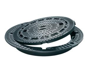Wholesale Circle Ductile Cast Iron Manhole Cover , Heavy Duty Cast Iron Trench Grating from china suppliers