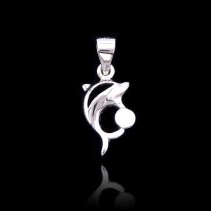 Wholesale Personalized Plain Silver Pendant / Pure 925 Silver Dolphin Shape Charm Pendant from china suppliers