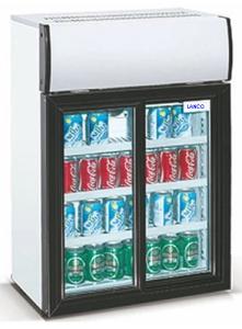 Wholesale Low Power Double Sliding Door Beverage Cooler Refrigerator 85L 220V 50Hz from china suppliers