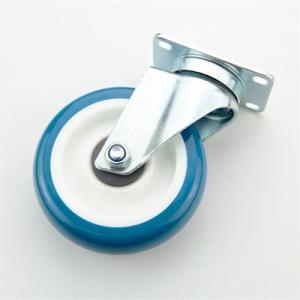 Wholesale Q345 Blue Polyurethane Flat Bottom PU Caster Wheels For Kitchen from china suppliers