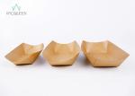 Boat Shaped Kraft Paper Takeaway Boxes Handmade Appearance For French Fries