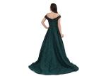 Elegant Greene Vening Dresses For Women / V Neck Long Muslim Formal Dress