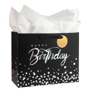 Wholesale Happy Birthday Gift Tote Paper Bag Set Logo Customizable CMYK 4 Color Offset Printing from china suppliers