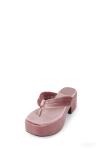 Lotus Pink Womens Wedge Heeled Shoes