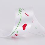 Eco - Friendly Decorative Fabric Ribbon Satin Material Custom Printed Logo