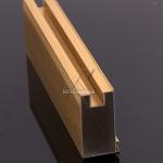 Gold Anodized ISO Standard Light Weight Aluminum Windows Profile