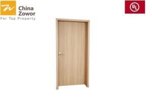 Wholesale Brown Panel Wood Fire Door with Steel Frame / Single Open Timber Fire Doors from china suppliers