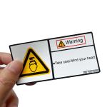 Waterproof Labels Warning Vinyl Packaging Stickers Custom Logo